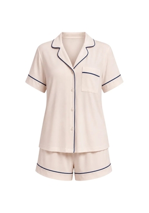 Eberjey Gisele contrast-piping pyjamas set - Neutrals