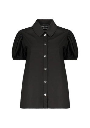 Boutique Moschino puff-sleeve short-sleeve shirt - Black