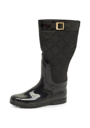 Versace Pre-Owned Greca-pattern buckle-detail boots - Black
