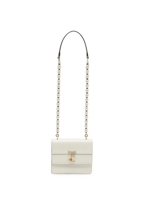 Jimmy Choo Pre-Owned Avenue Quad pearl-strap shoulder bag - White