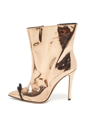 Marco De Vincenzo bow-detail pointed-toe ankle boots - Pink