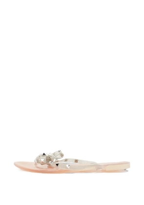 Valentino Garavani Pre-Owned Rockstud bow thong sandals - Pink