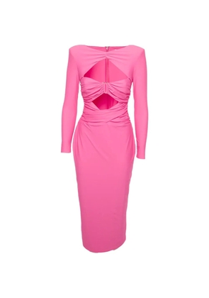Self-Portrait cut-out ruched dress - Pink