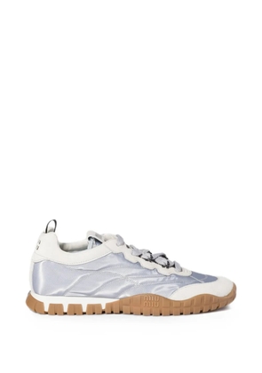 Miu Miu Tyre technical-fabric and suede sneakers - Grey