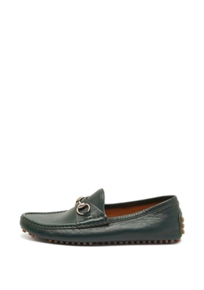 Gucci Pre-Owned Horsebit leather loafers - Green