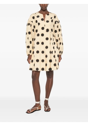 Stine Goya polka-dot balloon-sleeve dress - Neutrals