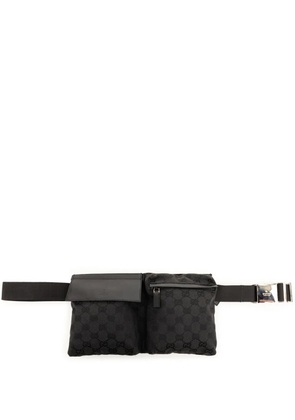 Gucci Pre-Owned 2000-2015 GG Canvas Double Pocket belt bag - Black