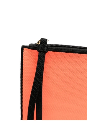 Patrizia Pepe In The City logo-print clutch bag - Orange
