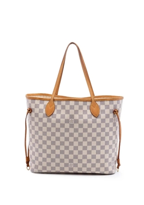 Louis Vuitton Pre-Owned 2016 Damier Azur Neverfull MM tote bag - White