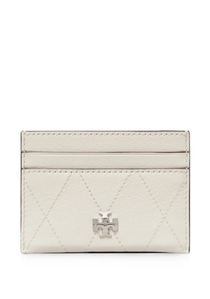Tory Burch Charlie quilted card case - White