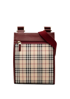 Burberry Pre-Owned 2000-2017 House Check Canvas crossbody bag - Red