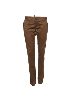 DSQUARED2 gabardine straight-leg trousers - Brown