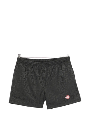 Casablanca logo-patch swim shorts - Black