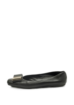 Ferragamo Pre-Owned Viva bow-detail ballet flats - Black