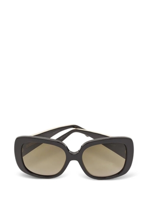 Christian Dior Pre-Owned Cannage-pattern square-frame sunglasses - Black