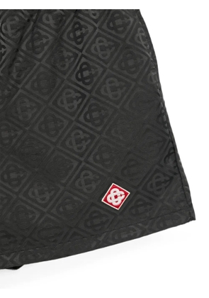 Casablanca logo-patch swim shorts - Black