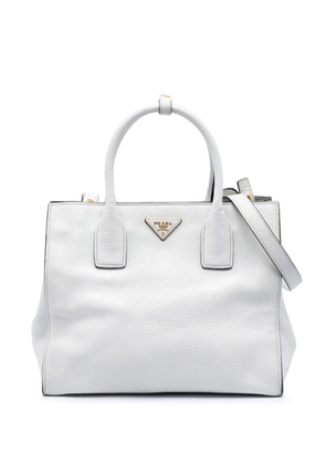 Prada Pre-Owned 2000-2026 Vitello Daino Open Convertible Tote satchel - White