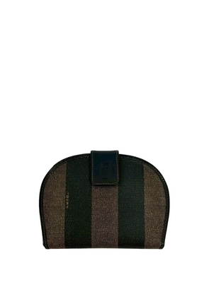 Fendi Pre-Owned 20th Century Pequin Coated Canvas Bifold Wallet small wallets - Black