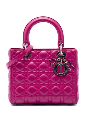 Christian Dior Pre-Owned 2014 Medium Lambskin Cannage Lady Dior satchel - Pink