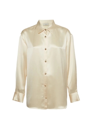 Nora button-up satin shirt - Neutrals