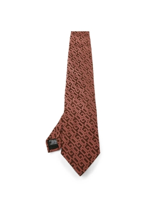 Dolce & Gabbana Pre-Owned DG-logo jacquard tie - Brown