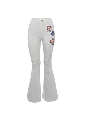 Dolce & Gabbana Pre-Owned applique patch jeans - White