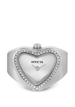 Invicta Mini Ring 18.5mm heart-shaped crystal-embellished watch - Silver