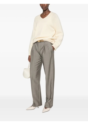 Victoria Beckham pleated-design trousers - Grey