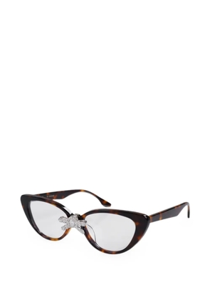 YVMIN x Shushutong bow-detail glasses - Brown