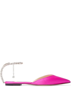 Jimmy Choo Saeda crystal-embellished pumps - Pink