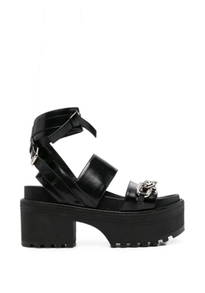 Louis Vuitton Pre-Owned 2000s chain-link platform sandals - Black