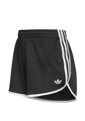 adidas three-stripes mesh shorts - Black