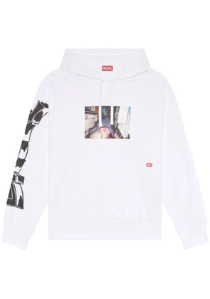 Diesel S-Macs-L3 cotton hoodie - White