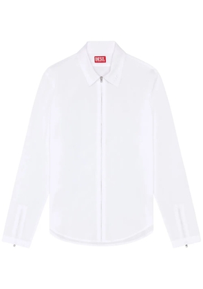 Diesel S-Stuck logo-embroidered poplin shirt - White