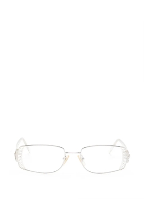Versace Pre-Owned 2000s crystal-embellishment glasses - Silver