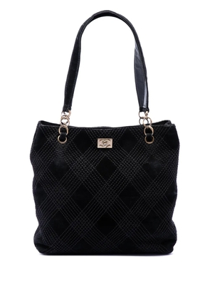 CHANEL Pre-Owned 2002-2003 CC Suede Wild Stitch tote bag - Black