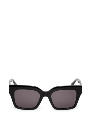 Barbour tartan-print square-frame sunglasses - Black