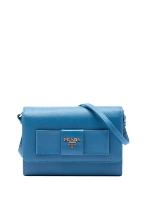 Prada Pre-Owned 2010-2026 Saffiano Lux Bow Wallet On Strap crossbody bag - Blue
