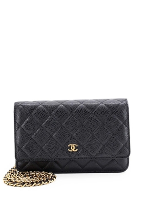 CHANEL Pre-Owned Wallet on Chain Quilted Caviar crossbody bag - Black