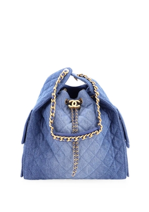 CHANEL Pre-Owned 25 Quilted Denim Medium hobo bag - Blue