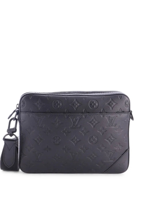 Louis Vuitton Pre-Owned Duo Messenger Bag Monogram Shadow Leather crossbody bag - Black