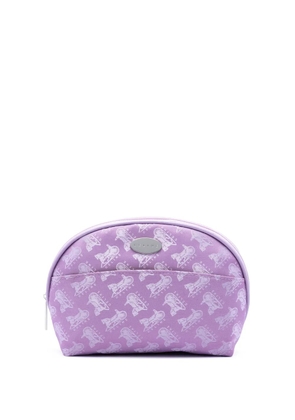 Celine Pre-Owned 20th Century Carriage Print Canvas Cosmetic pouch - Purple