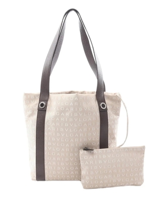 Bvlgari Pre-Owned 2010-2026 Canvas Logomania tote bag - Neutrals
