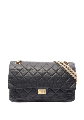 CHANEL Pre-Owned 2009-2010 Quilted Aged Calfskin Reissue 2.55 Single Flap 225 shoulder bag - Black