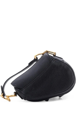 Christian Dior Pre-Owned Saddle Handbag Leather Micro satchel - Black