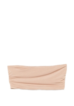 MOUTAKI ruched bikini top - Neutrals