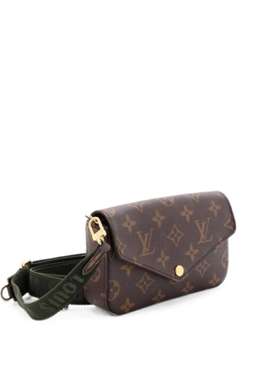 Louis Vuitton Pre-Owned Felicie Strap & Go Handbag Monogram Canvas crossbody bag - Brown