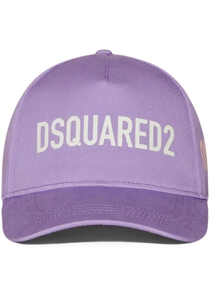 DSQUARED2 logo-print cap - Purple