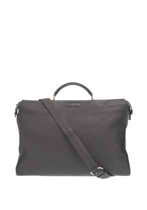 Fendi Pre-Owned 2010-2026 Large Leather Selleria Monster Eyes Peekaboo Iconic Essential satchel - Grey