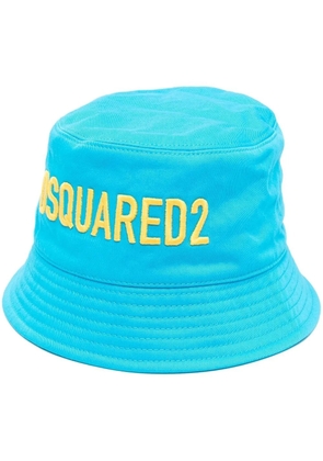 DSQUARED2 embroidered-logo bucket hat - Blue